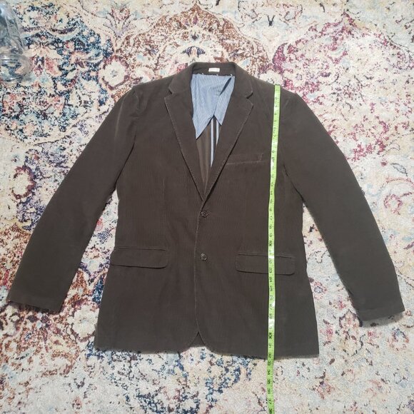 J. Crew Vintage Corduroy Blazer Olive Green Fine Wale Size Large Tall - Picture 9 of 13